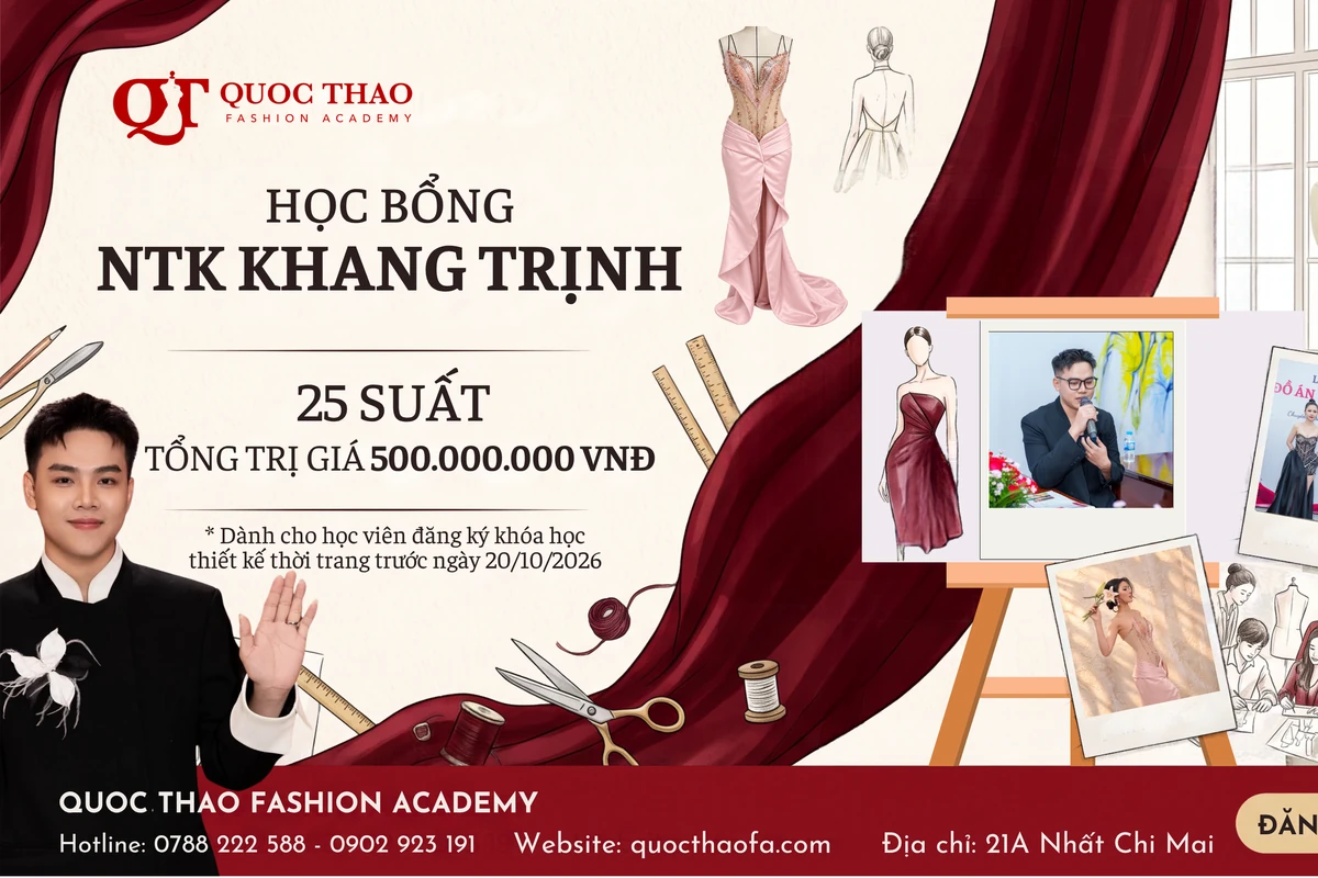 CÔNG BỐ 25 SUẤT HỌC BỔNG THIẾT KẾ THỜI TRANG TỪ NTK KHANG TRỊNH – TỔNG TRỊ GIÁ 500.000.000 VNĐ