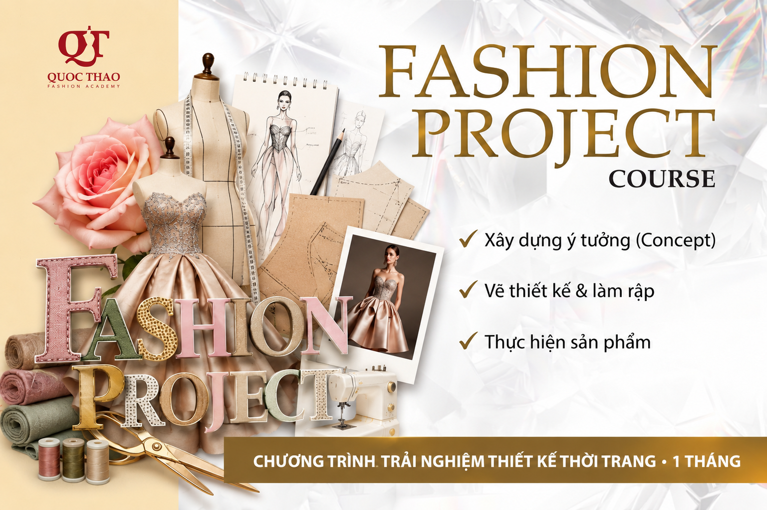 THÔNG BÁO KHAI GIẢNG CÁC KHÓA HỌC THỜI TRANG & CÔNG NGHỆ MAY - KHÓA 08/2026