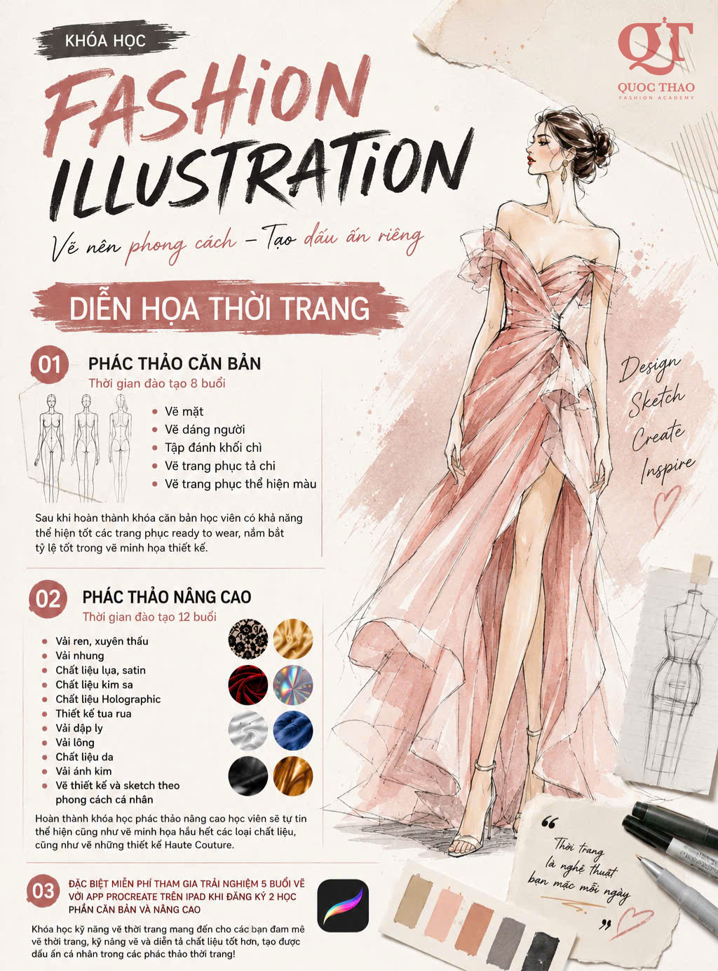🎨✨ LỚP VẼ DIỄN HỌA THỜI TRANG ✨🎨